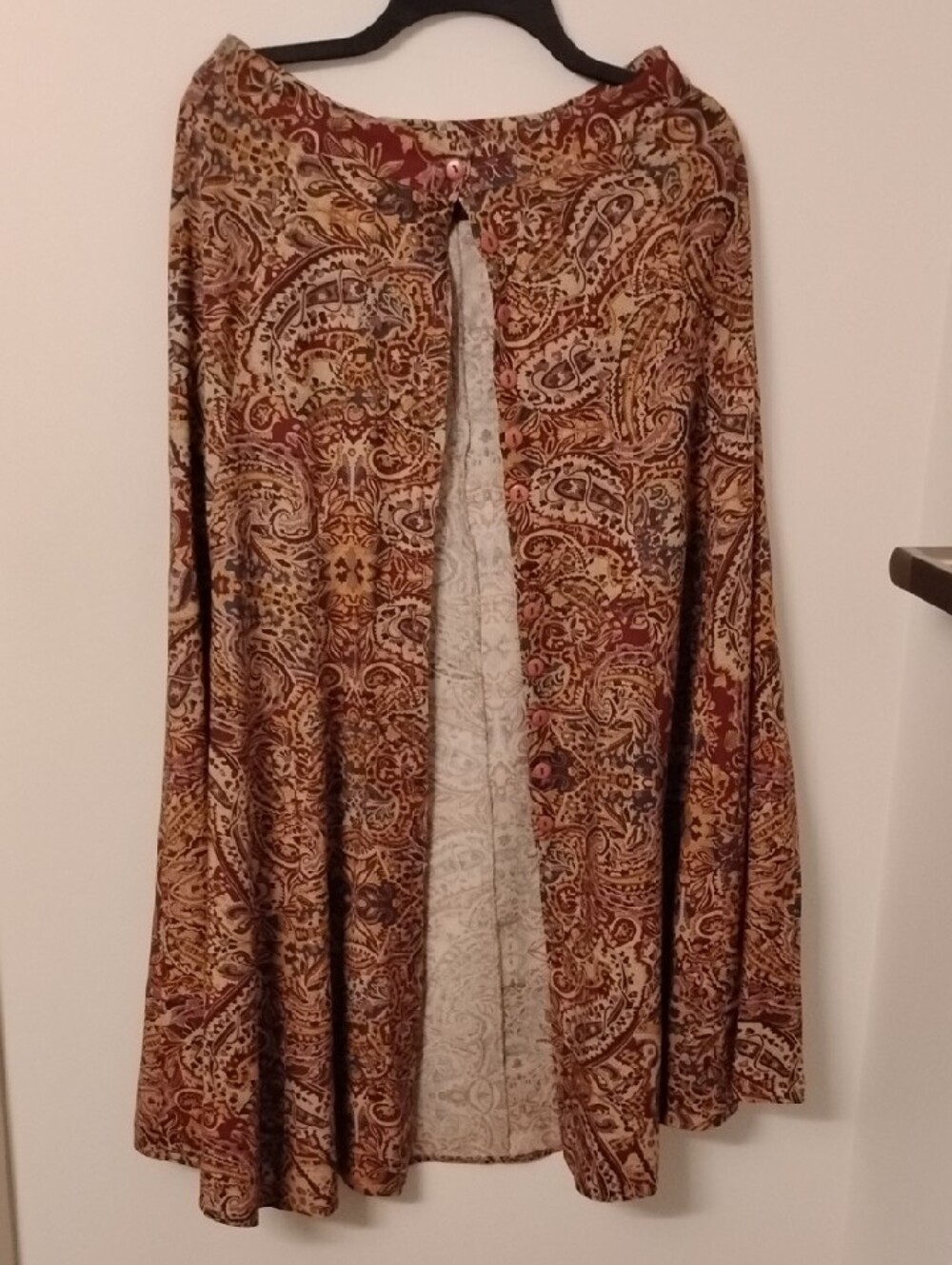 Express Paisley Maxi Skirt in Brown and Rust Tones